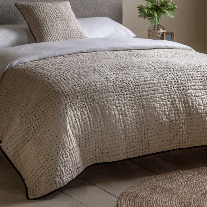 Matrix Bedspread 240x260cm - Beige GalleryDirect 2