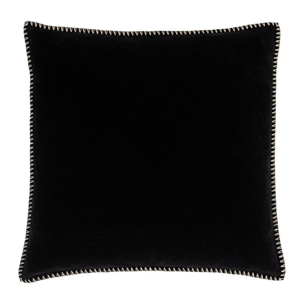 Nico Velvet Cushion 50cm - Black GalleryDirect 1
