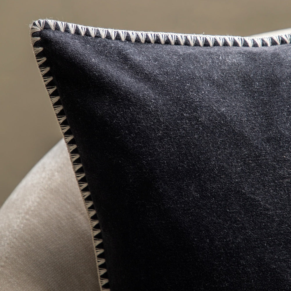 Nico Velvet Cushion 50cm - Black GalleryDirect 3