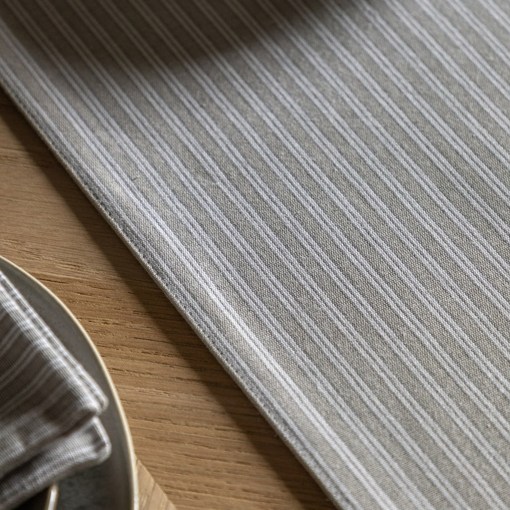 Woven Striped Table Runner 180cm - Grey GalleryDirect 3