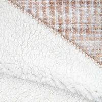 Gallery Interiors Woven Natural Faux Mohair Sherpa Throw