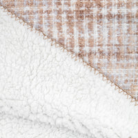 Gallery Interiors Woven Natural Faux Mohair Sherpa Throw