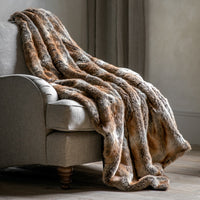 Gallery Interiors Husky Fur Throw Premium