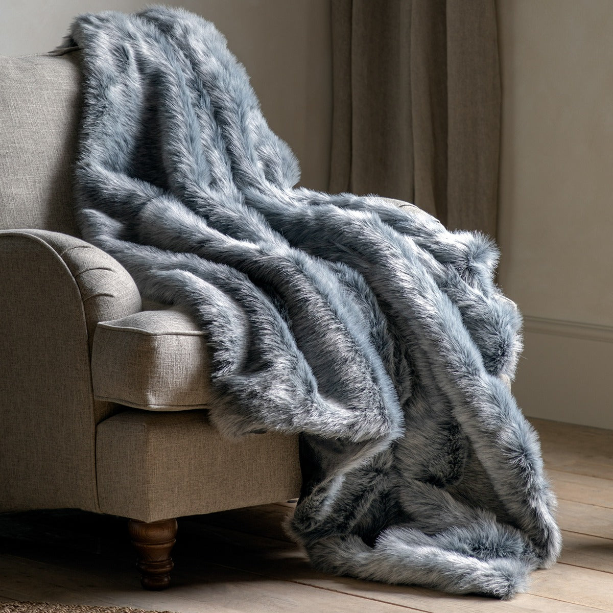 Gallery Interiors Alaskan Fur Throw