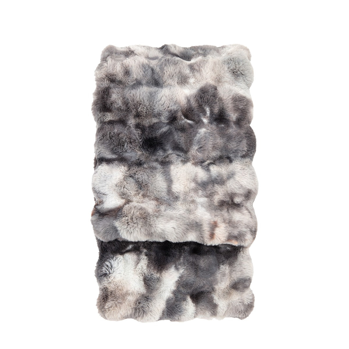 Gallery Interiors Marshmallow Marble Rabbit Fur Throw