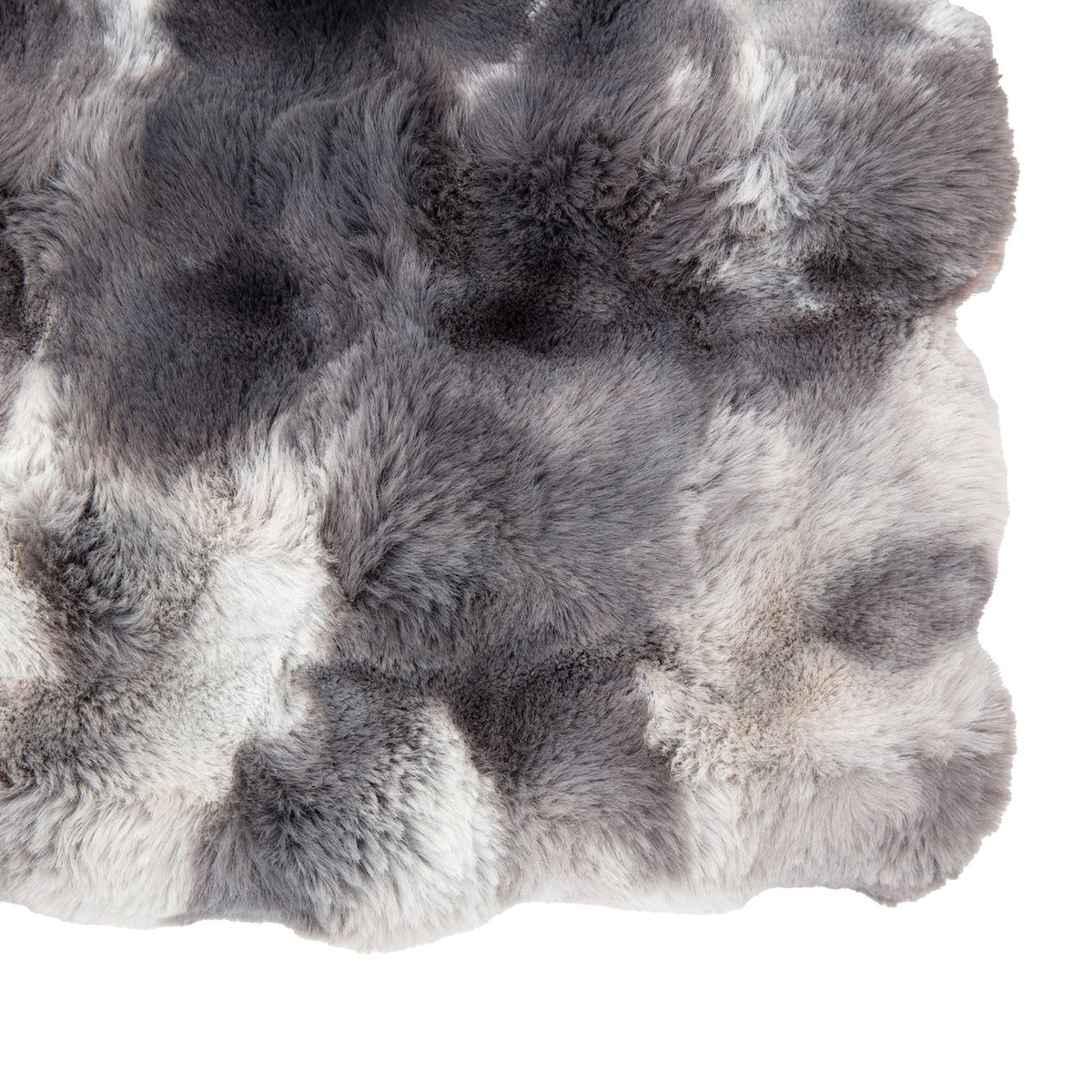 Gallery Interiors Marshmallow Marble Rabbit Fur Throw