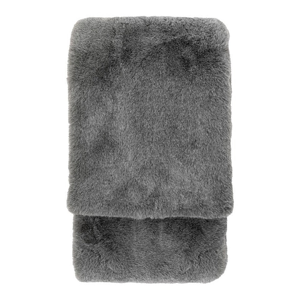 Roscose Faux Fur Throw 130x150cm - Smoke Grey GalleryDirect 1
