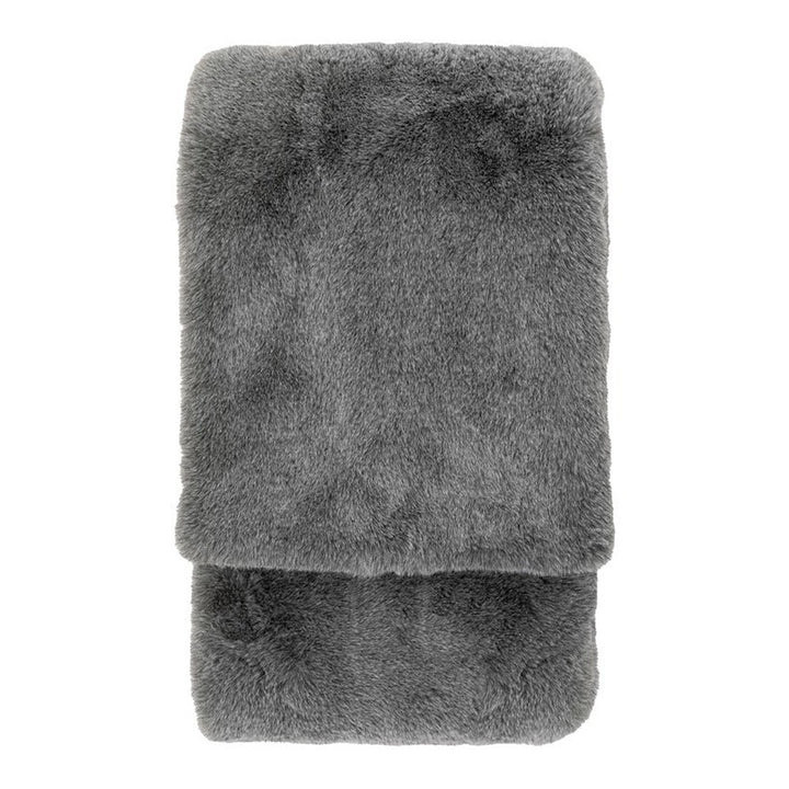 Roscose Faux Fur Throw 130x150cm - Smoke Grey GalleryDirect 1