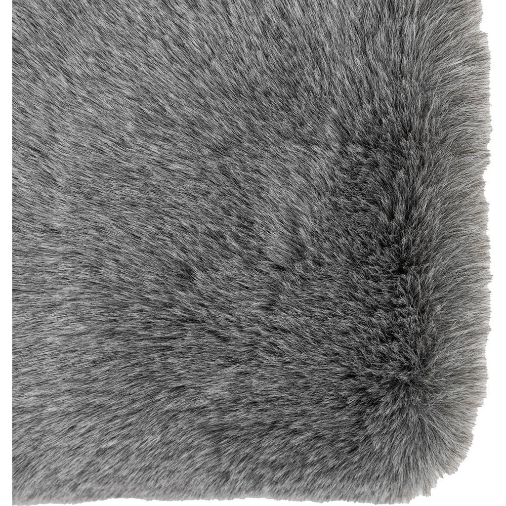 Roscose Faux Fur Throw 130x150cm - Smoke Grey GalleryDirect 4