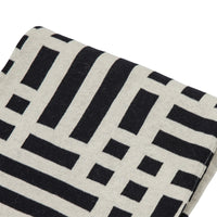 Gallery Interiors Merton Knitted Tassel Throw Black