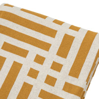 Gallery Interiors Merton Knitted Tassel Throw Ochre