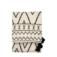 Gallery Interiors Cotton Sherpa Throw Natural