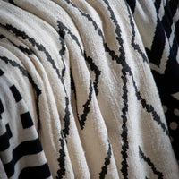 Gallery Interiors Cotton Sherpa Throw Natural