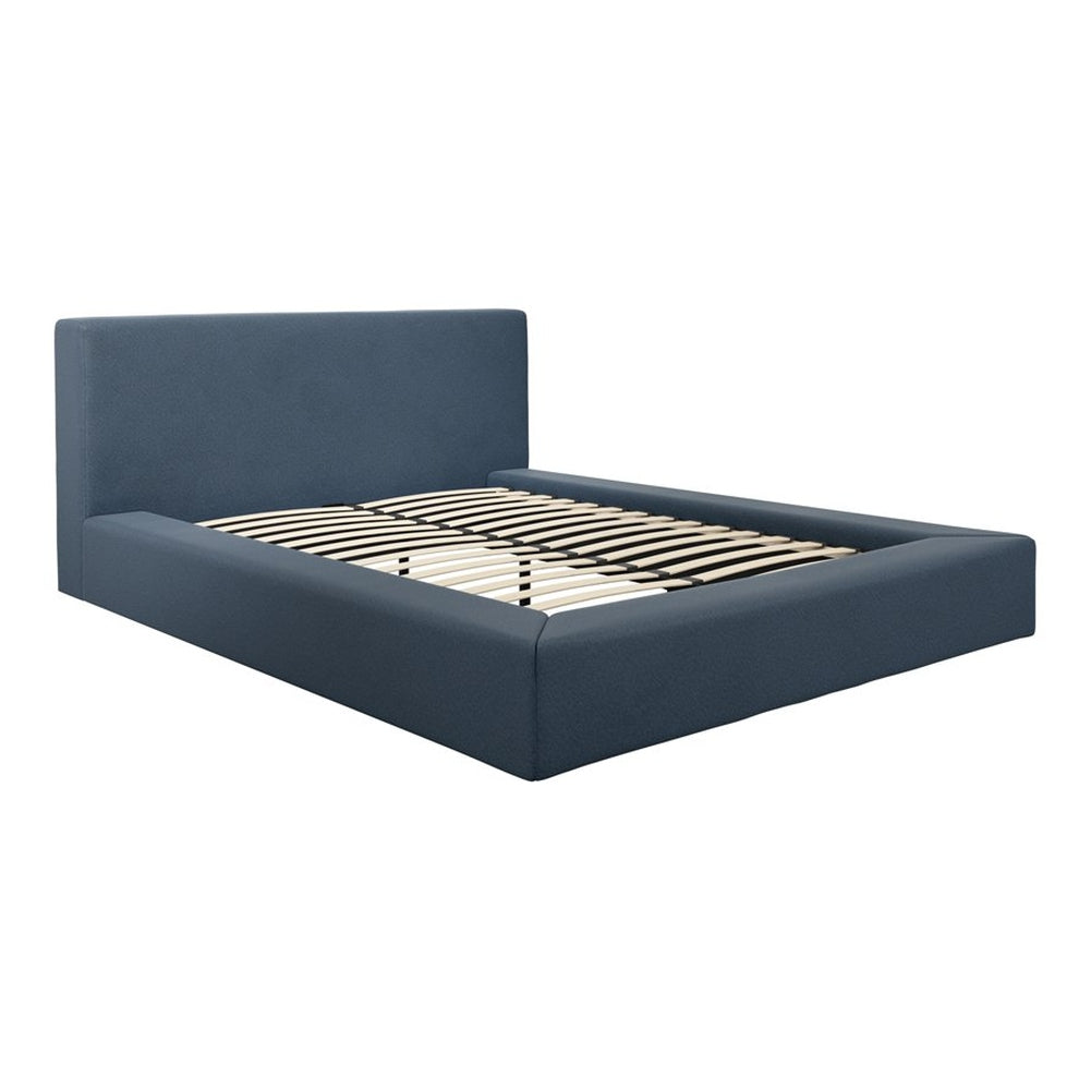 O&Co Camden King Size Bed in Ink Blue Weave