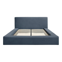 O&Co Camden King Size Bed in Ink Blue Weave