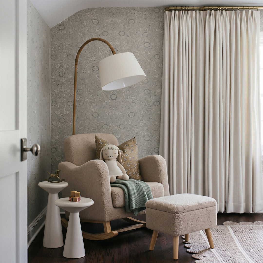 Lullaby Nursing Chair & Stool - Biscuit