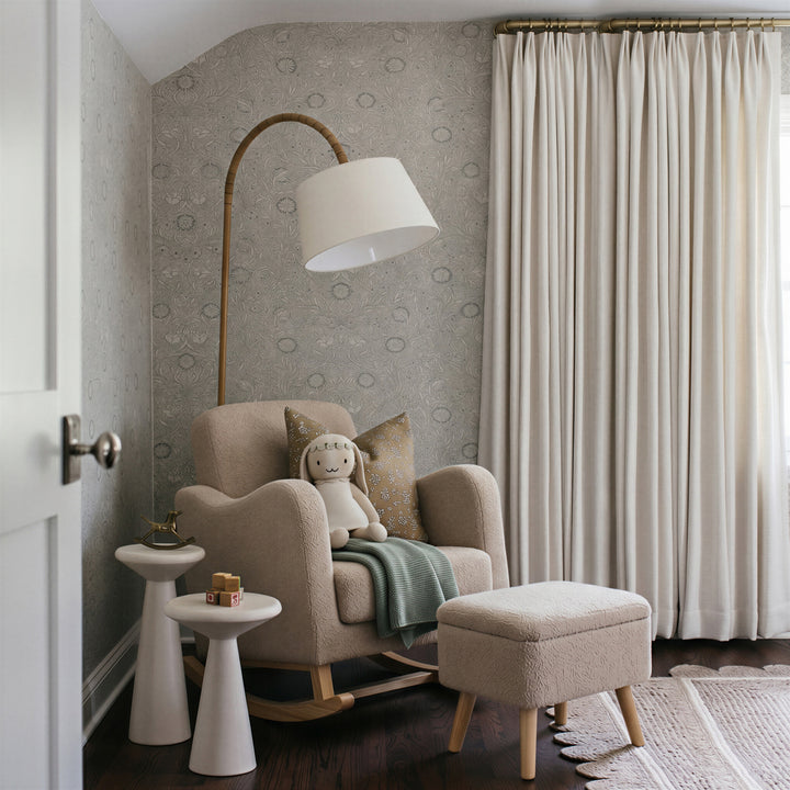 Lullaby Nursing Chair & Stool - Biscuit