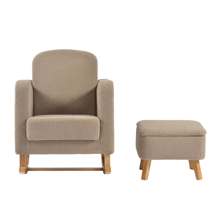 Lullaby Nursing Chair & Stool - Biscuit