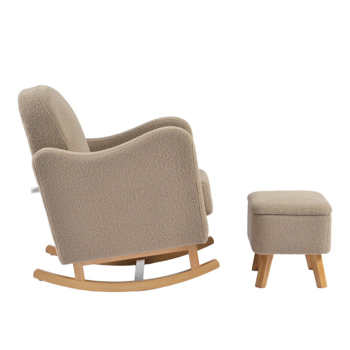 Lullaby Nursing Chair & Stool - Biscuit