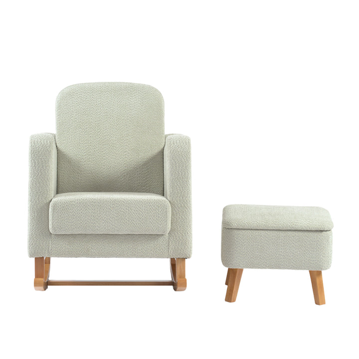 Lullaby Nursing Chair & Stool - Sage Bouclé