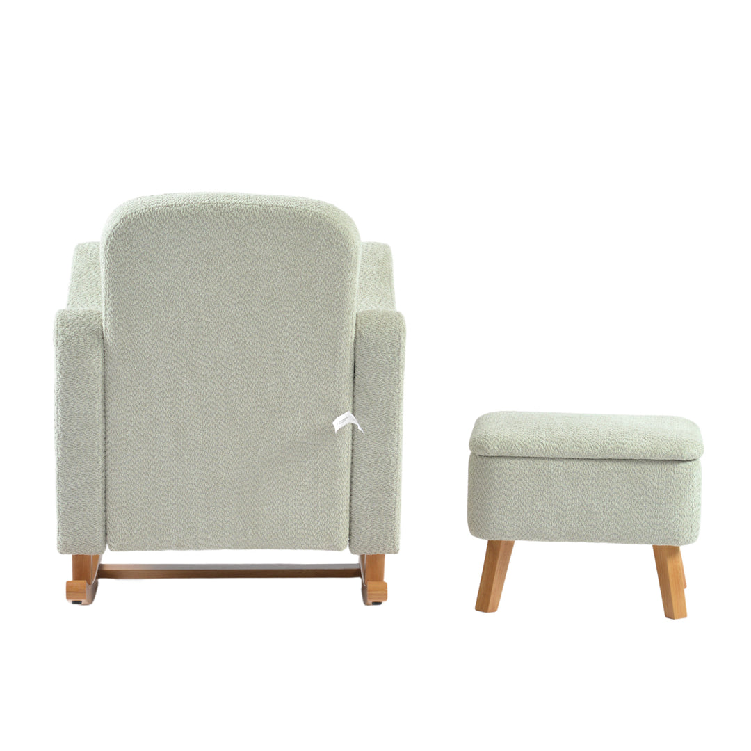 Lullaby Nursing Chair & Stool - Sage Bouclé
