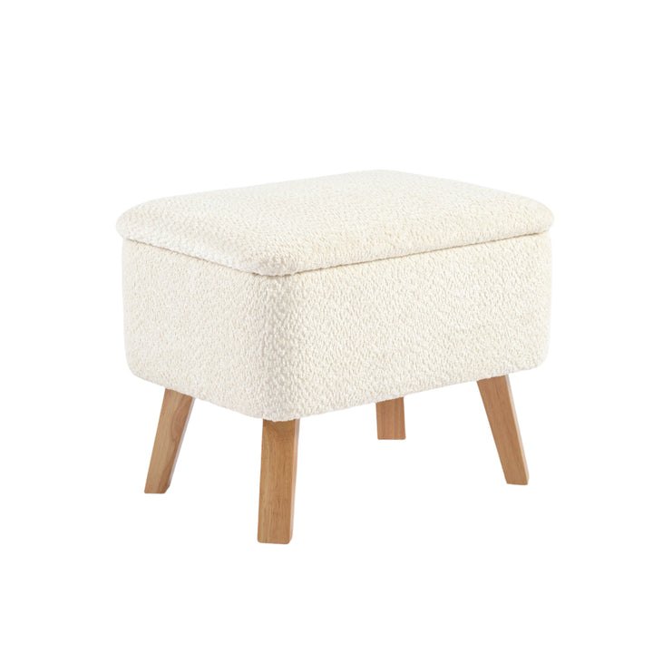 Lullaby Nursing Chair & Stool - Off White Bouclé
