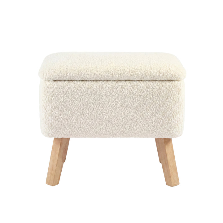 Lullaby Nursing Chair & Stool - Off White Bouclé