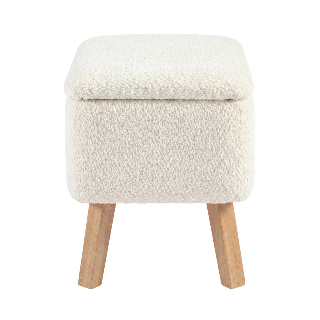 Lullaby Nursing Chair & Stool - Off White Bouclé
