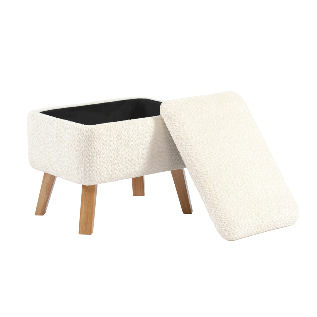 Lullaby Nursing Chair & Stool - Off White Bouclé