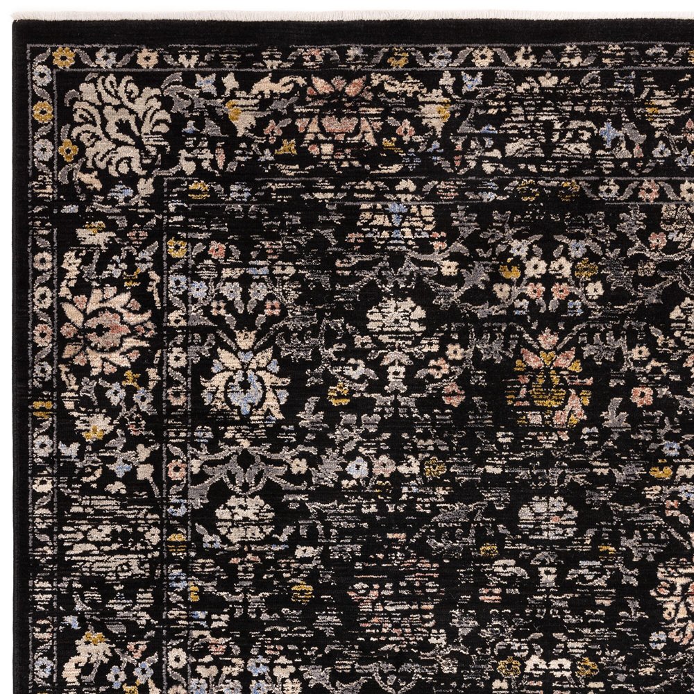 Asiatic Carpets Sovereign Rug Black Vintage Floral