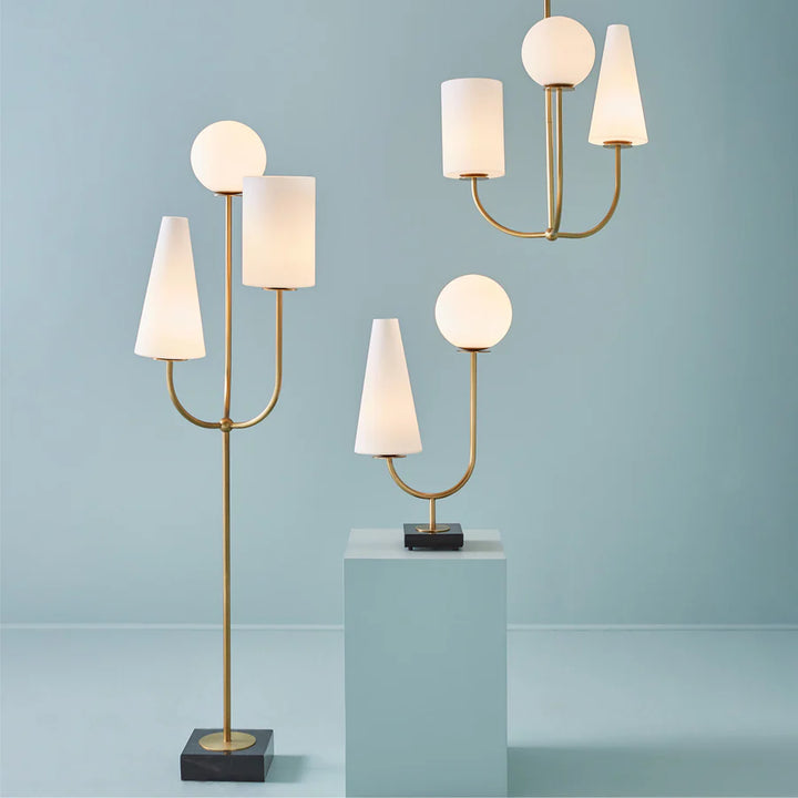 Paradiso Table Lamp - Brass & Black Marble Design Maven 3