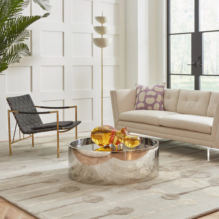 Alphaville Round Cocktail Table - Stainless Steel Design Maven 6