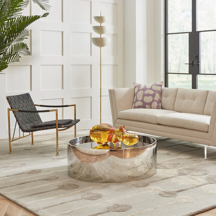 Alphaville Round Cocktail Table - Stainless Steel Design Maven 6