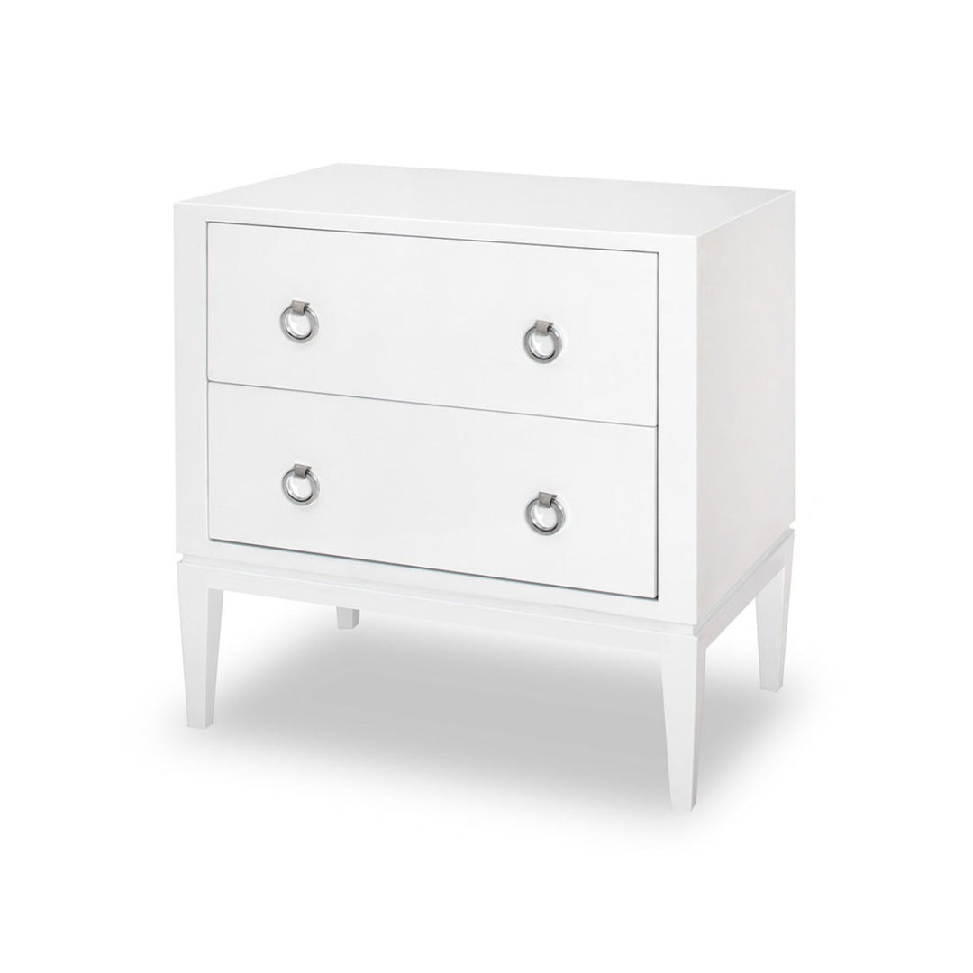 Verona Bedside Table - White High Gloss LiangAndEimil 2