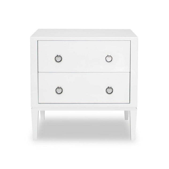 Verona Bedside Table - White High Gloss LiangAndEimil 1