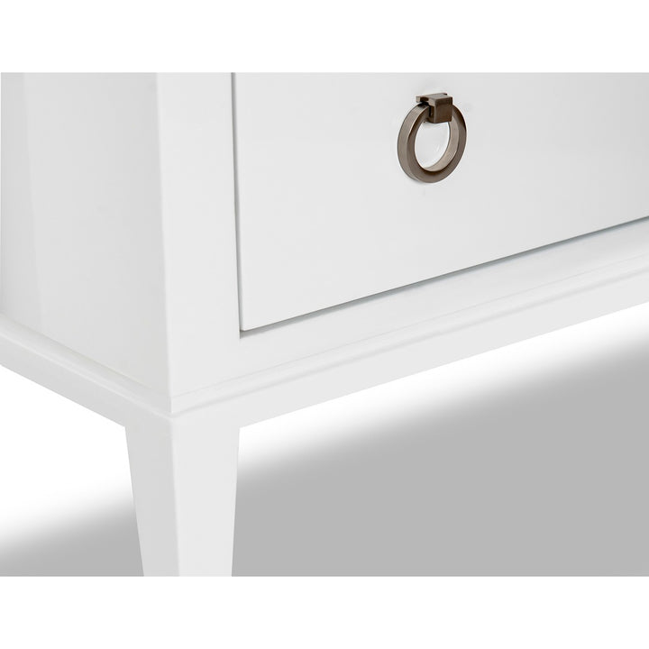 Verona Bedside Table - White High Gloss LiangAndEimil 4