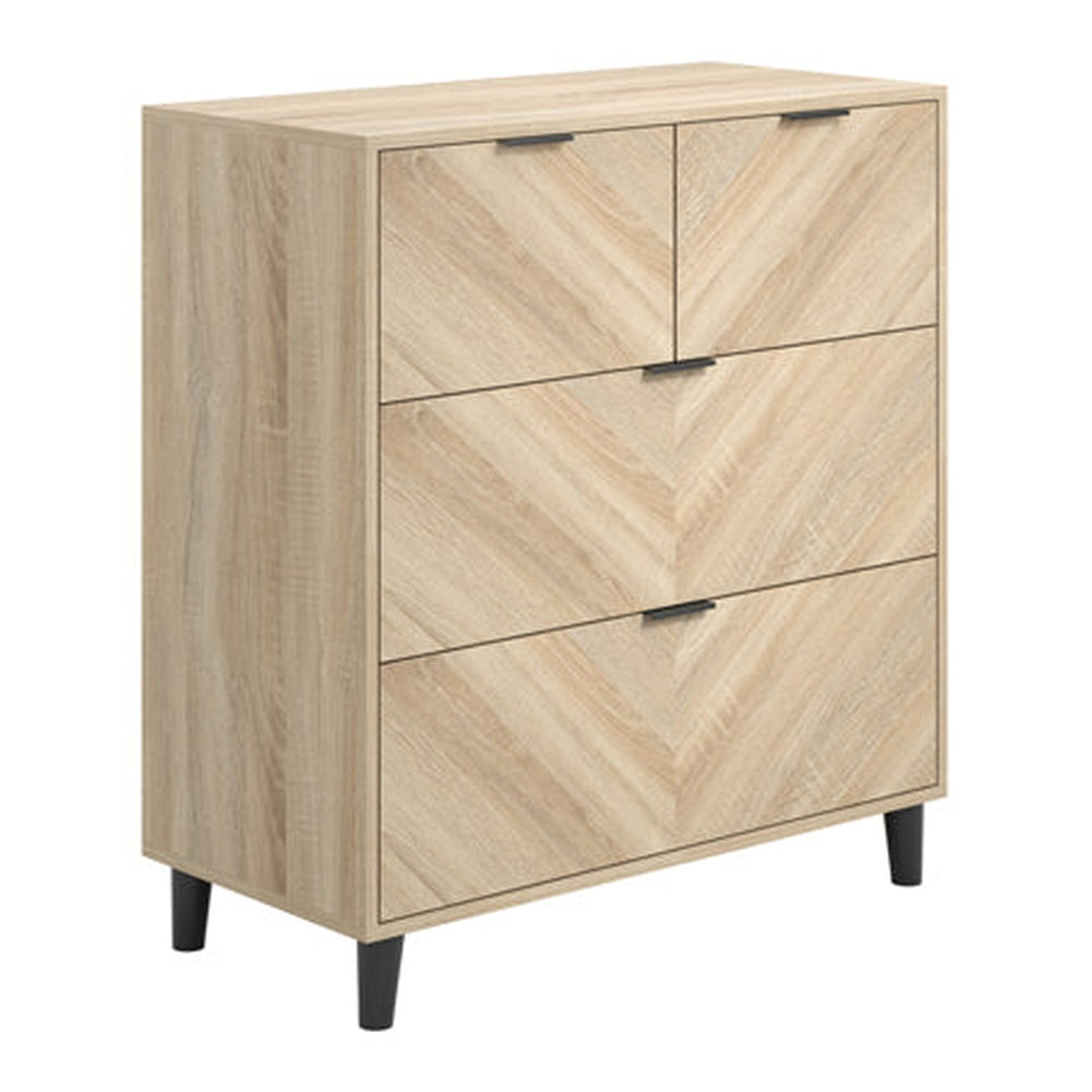 O&Co Visby Chest of Drawers in Chevron