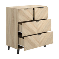 O&Co Visby Chest of Drawers in Chevron