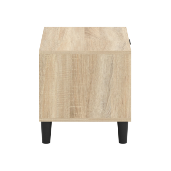 O&Co Visby 1 Drawer Bedside Cabinet in Chevron