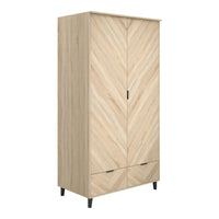 O&Co Visby 2 Door Wardrobe in Chevron