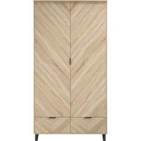 O&Co Visby 2 Door Wardrobe in Chevron