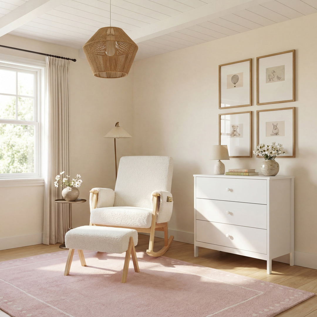 Dreamer Nursing Chair & Stool - Off White