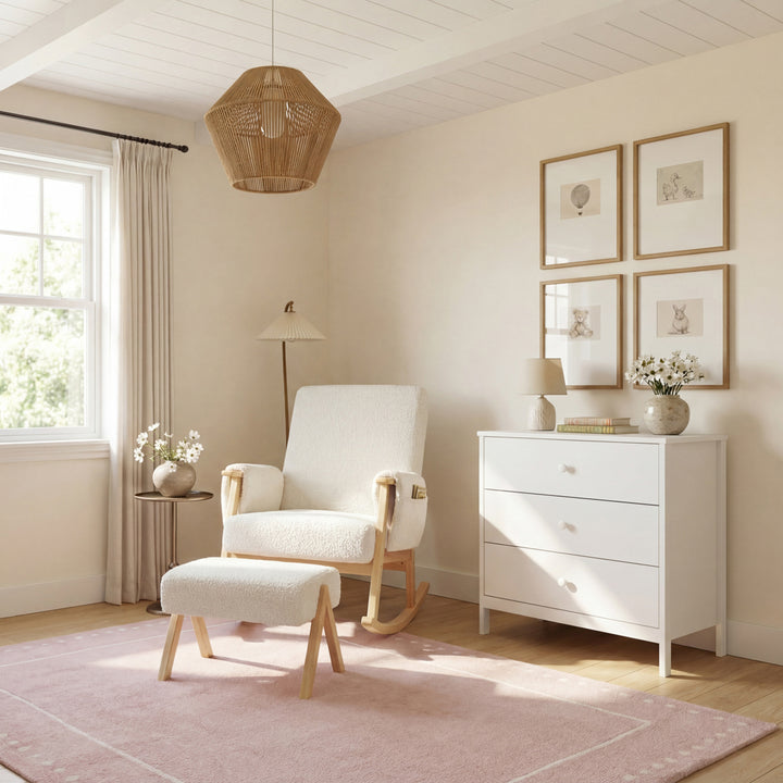 Dreamer Nursing Chair & Stool - Off White