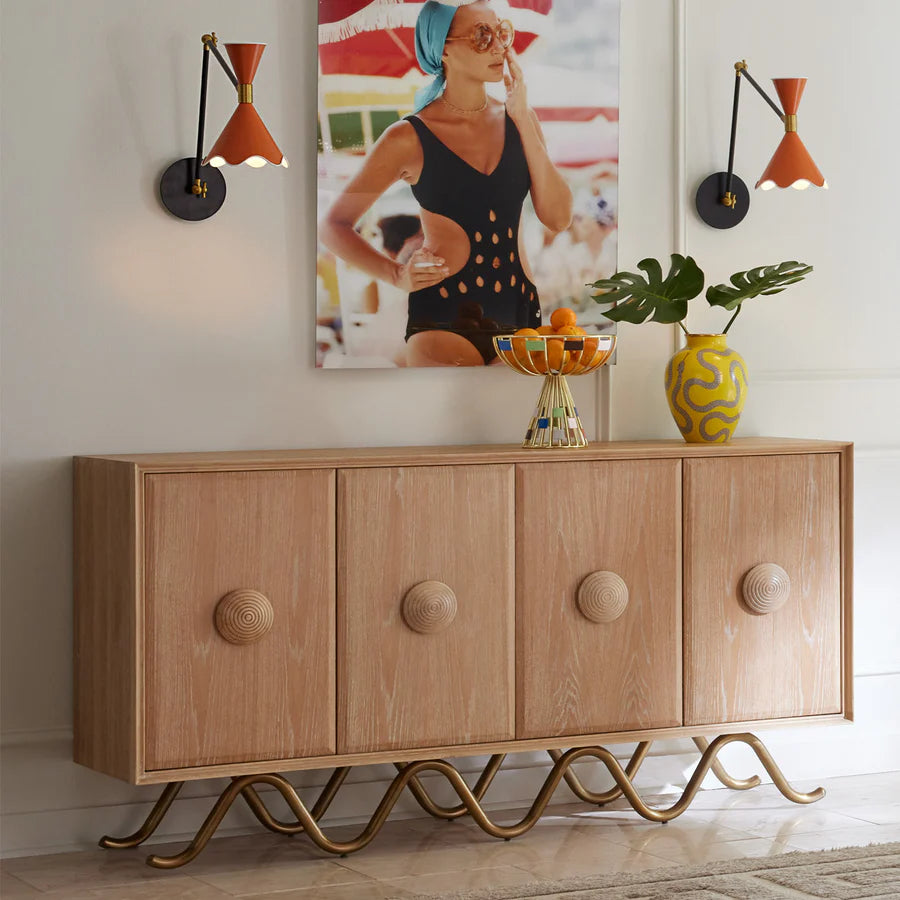 Ripple Articulating Wall Sconce - Orange & Black Design Maven 3