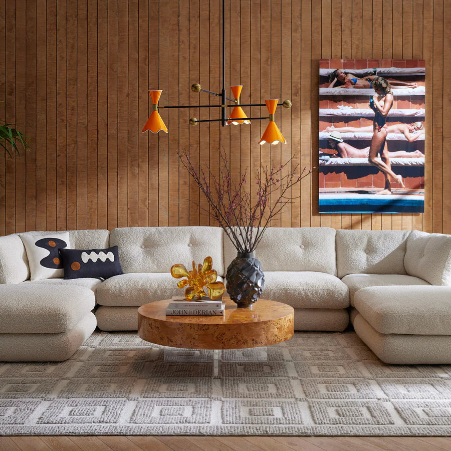 Ripple Articulating Chandelier - Orange & Black Design Maven 5
