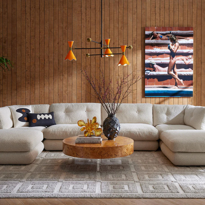 Ripple Articulating Chandelier - Orange & Black Design Maven 5