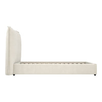 O&Co Shiloh Single Bed in Ivory Linen Blend