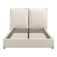 O&Co Shiloh Double Bed in Ivory Linen Blend