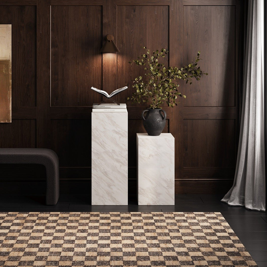 Cece Small Pedestal - White Marble LPD Home 3