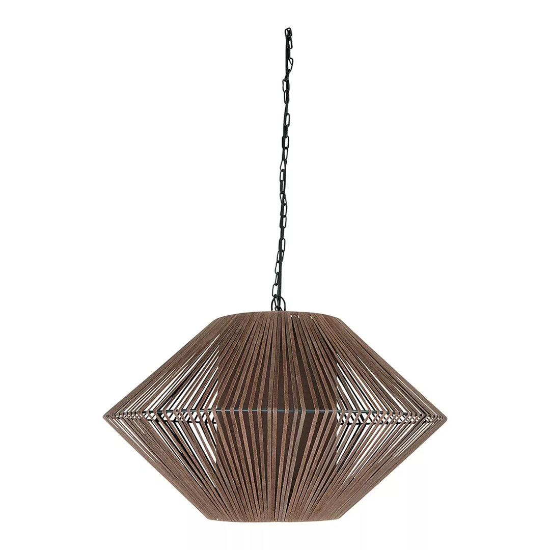Apolline Suede Pendant Light - Chocolate